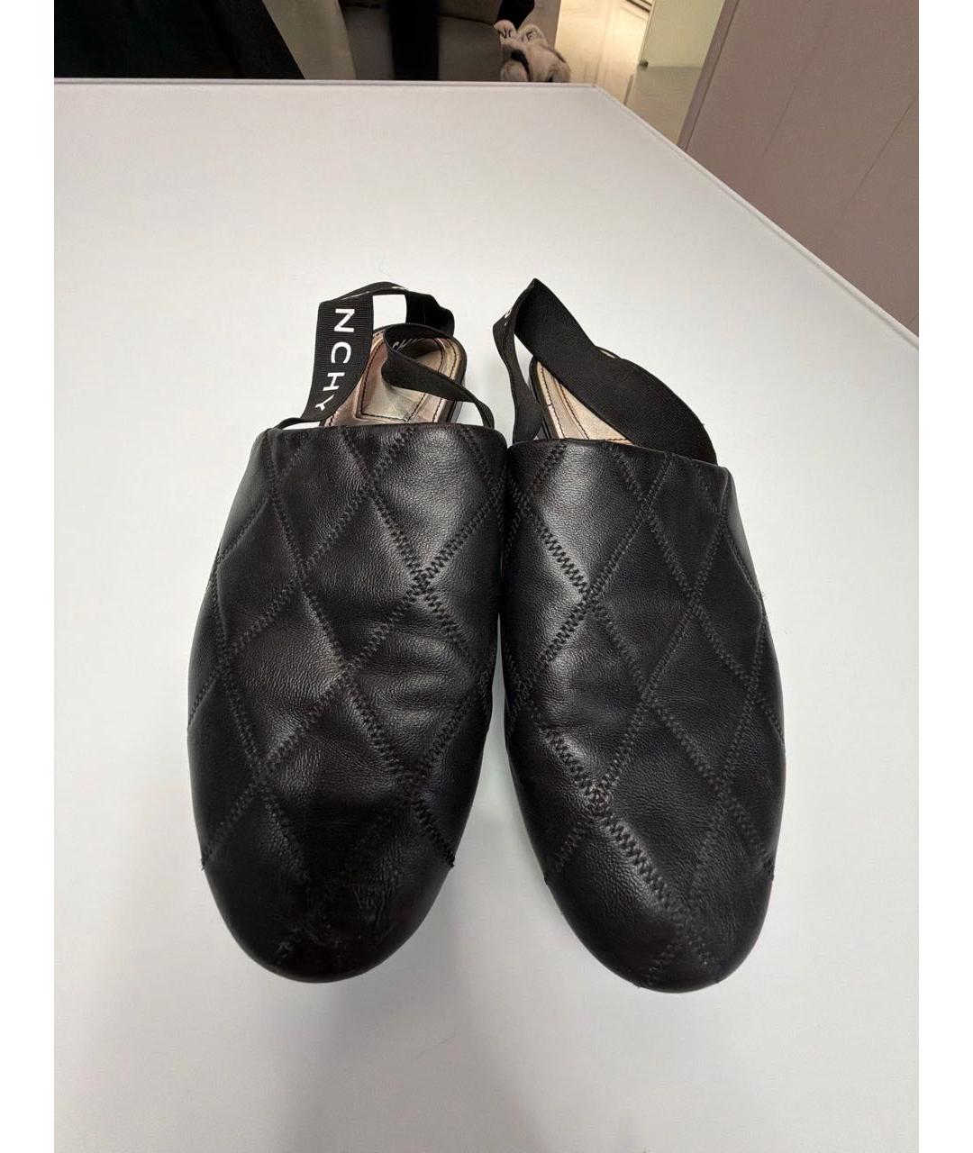 GIVENCHY Черные кожаные мюли, фото 2