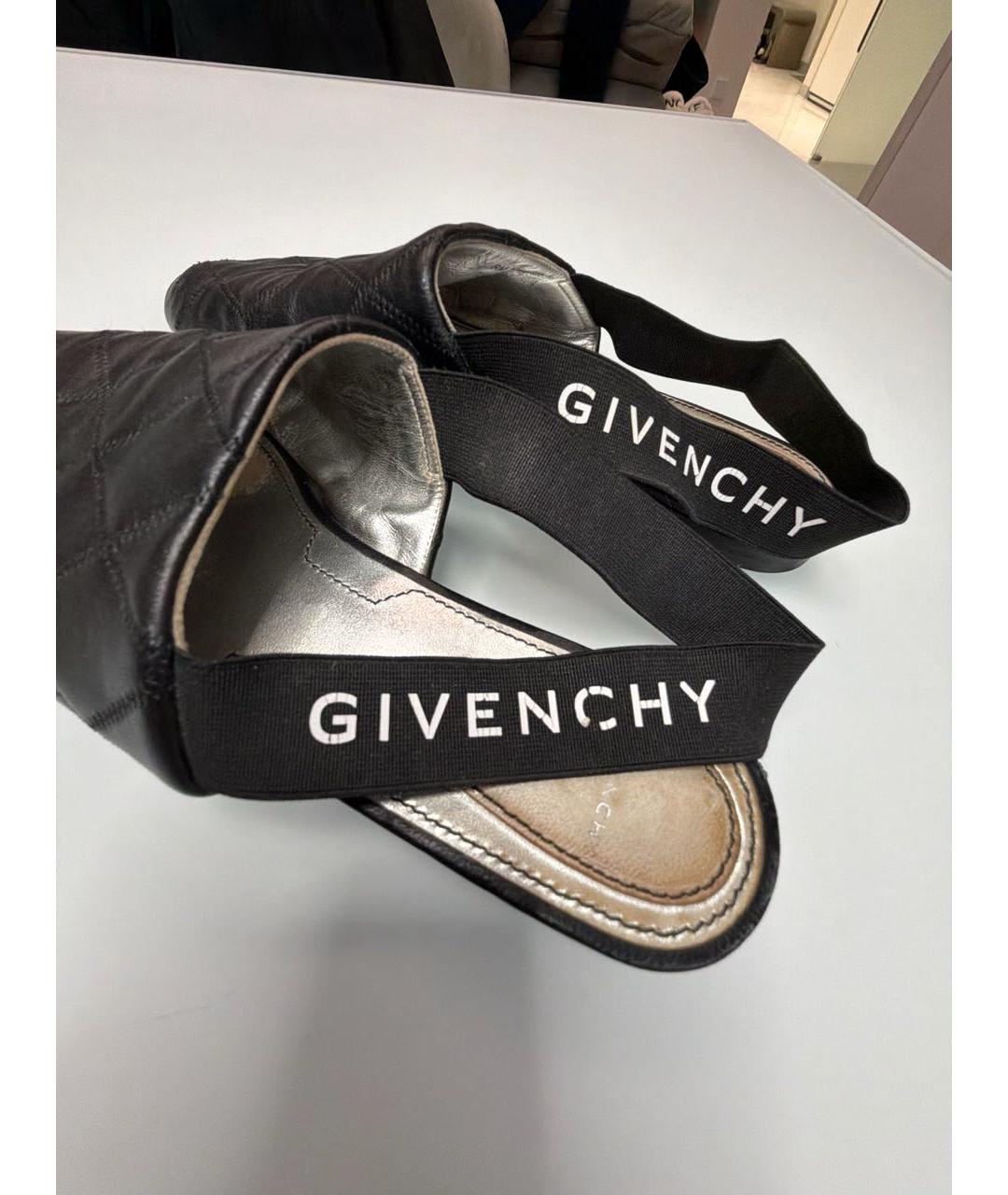 GIVENCHY Черные кожаные мюли, фото 3