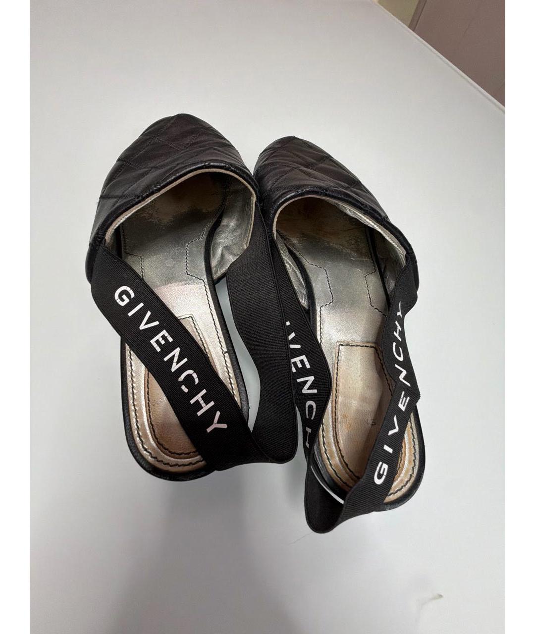 GIVENCHY Черные кожаные мюли, фото 4