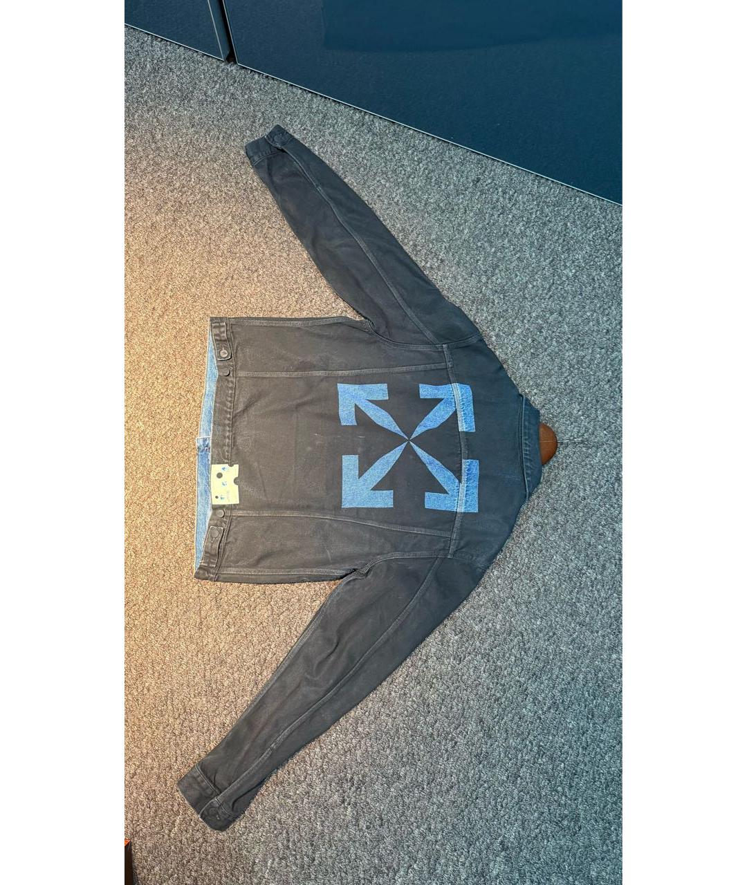 OFF-WHITE Черная деним куртка, фото 2