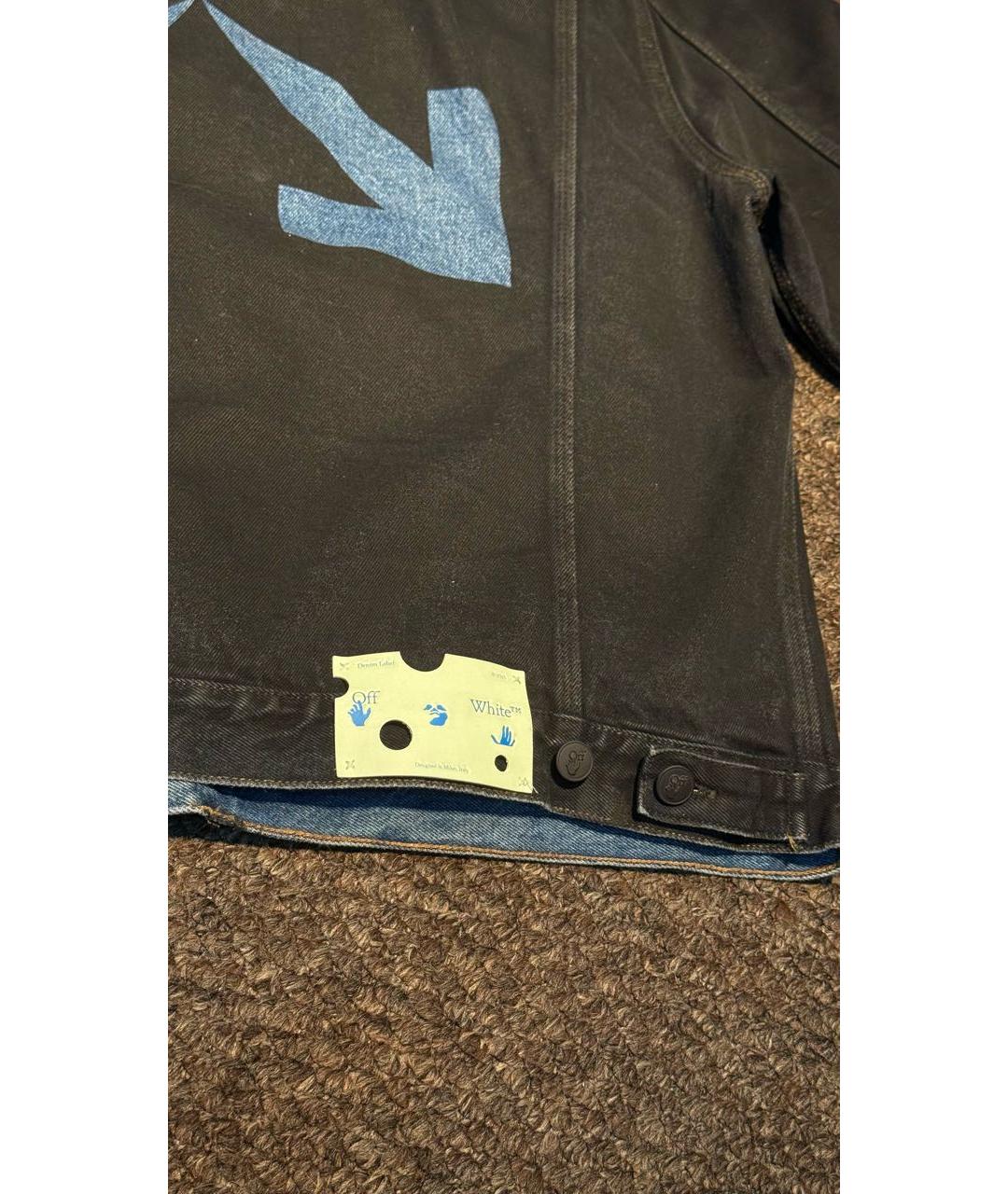 OFF-WHITE Черная деним куртка, фото 5