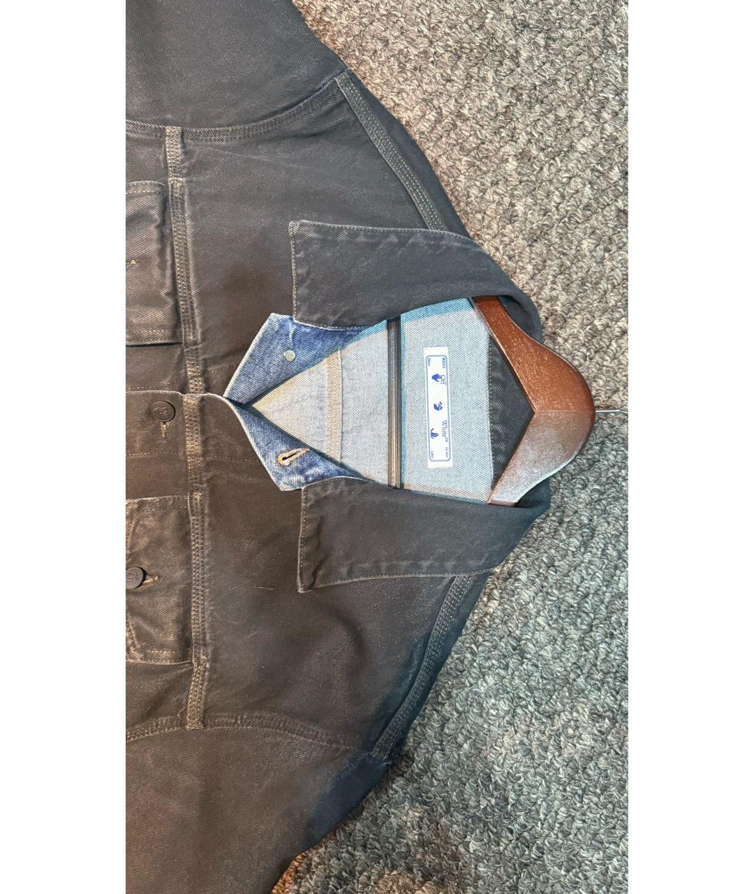 OFF-WHITE Черная деним куртка, фото 3