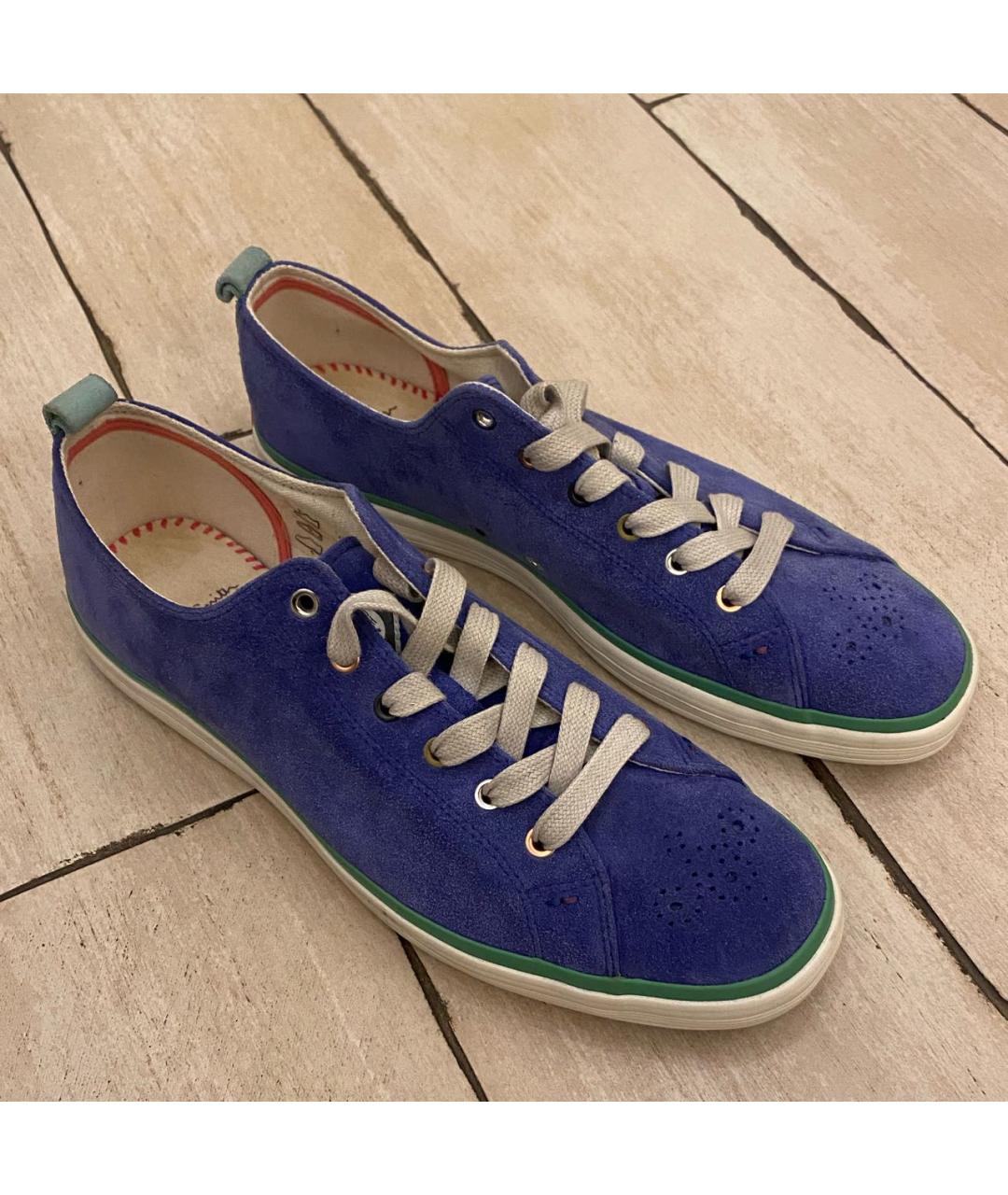 PAUL SMITH Синие замшевые кеды, фото 3