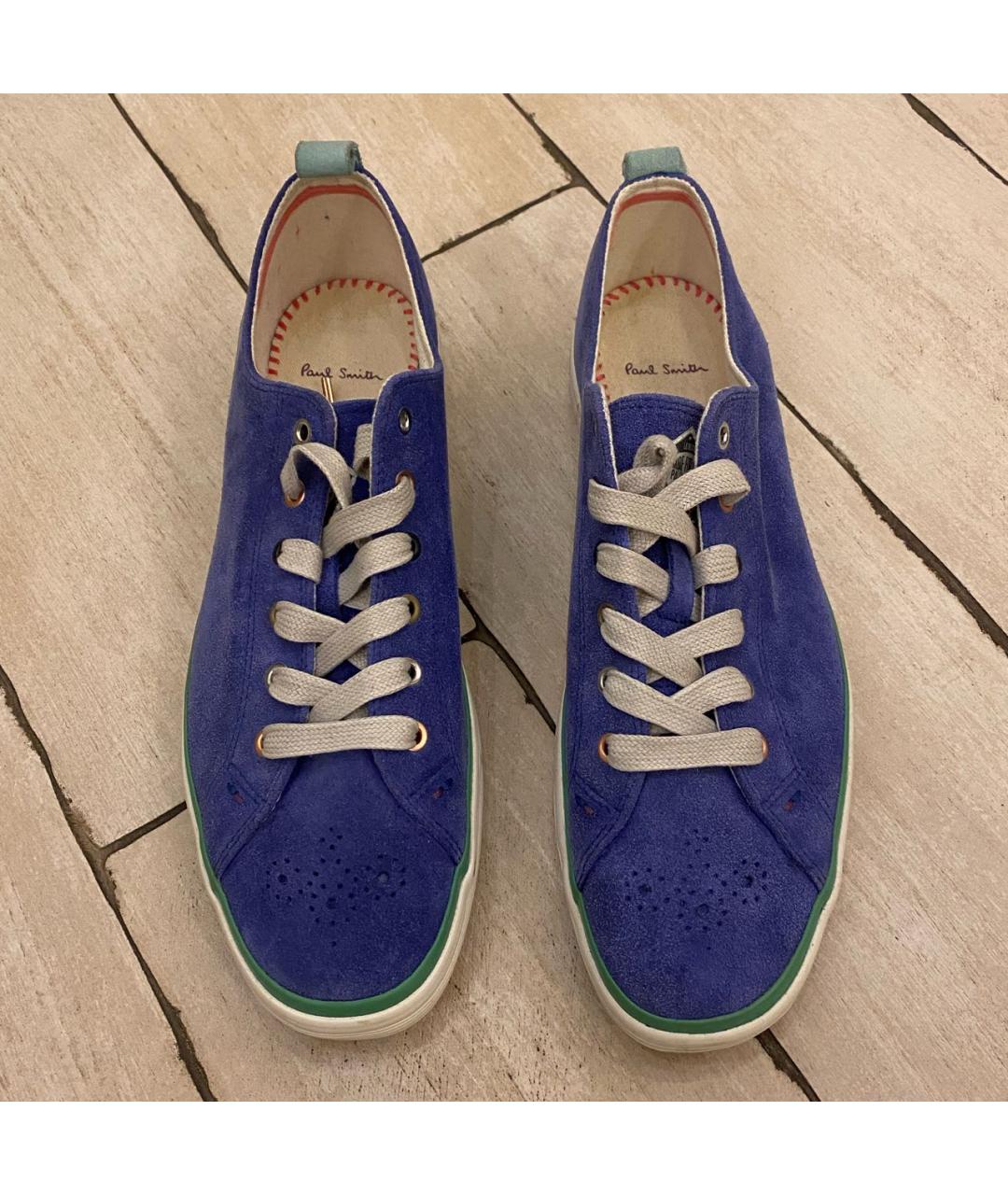 PAUL SMITH Синие замшевые кеды, фото 4