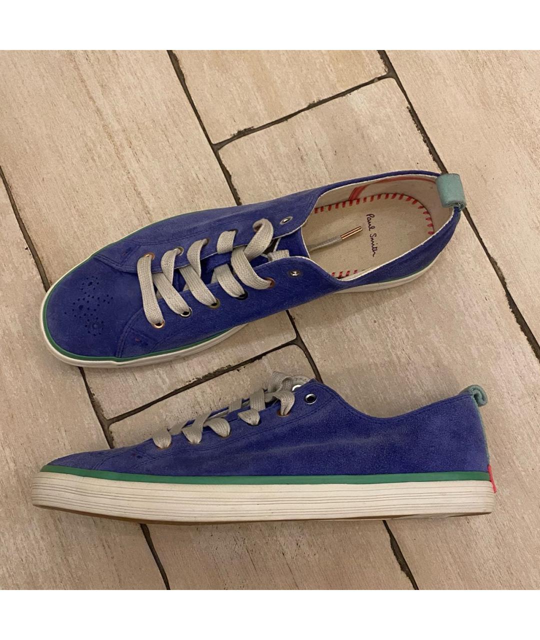 PAUL SMITH Синие замшевые кеды, фото 5