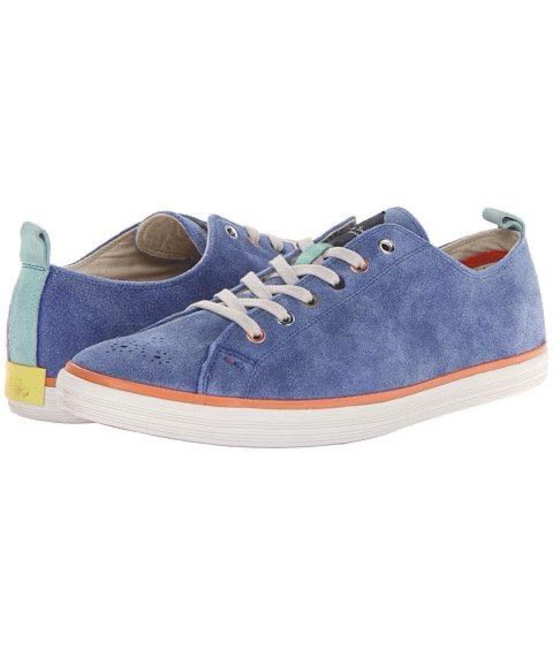 PAUL SMITH Синие замшевые кеды, фото 2