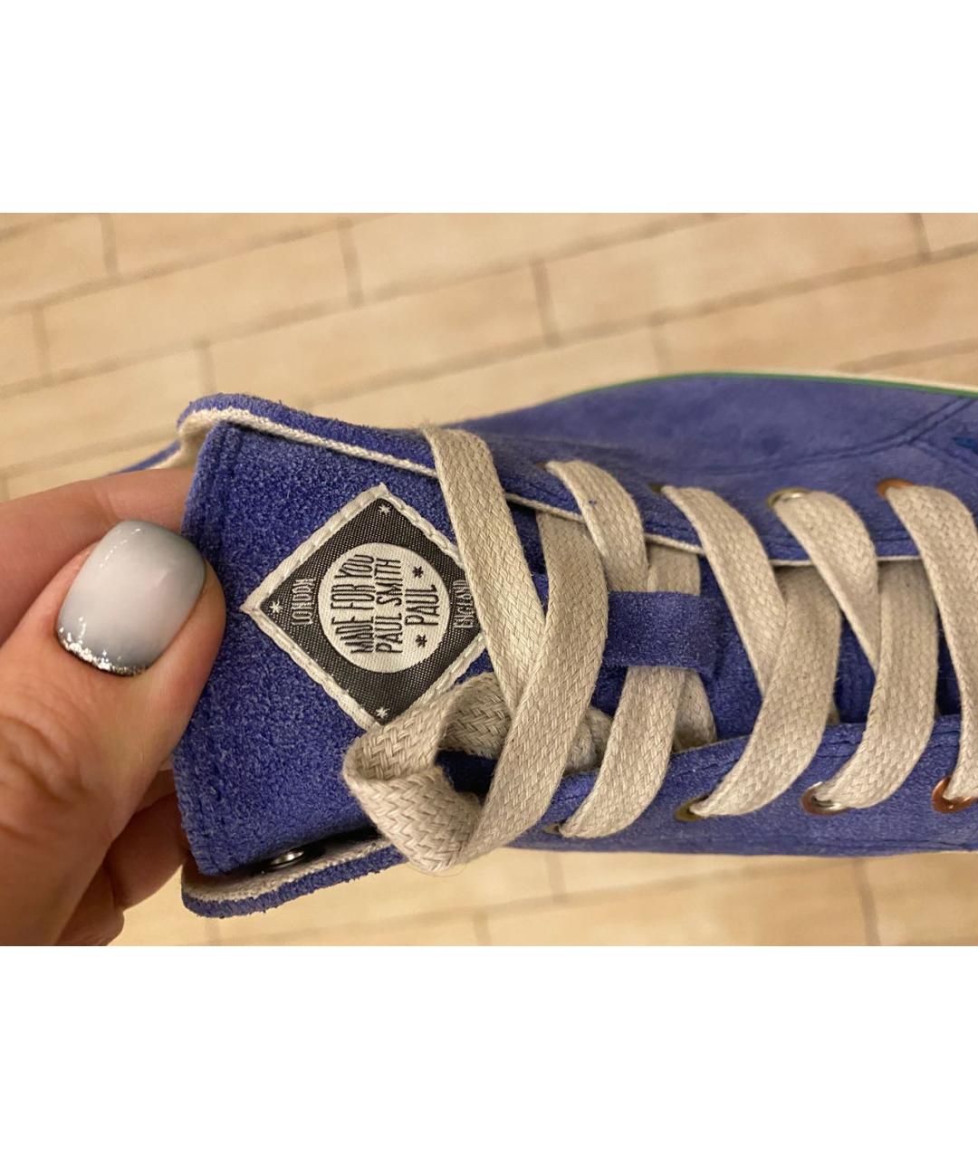 PAUL SMITH Синие замшевые кеды, фото 7