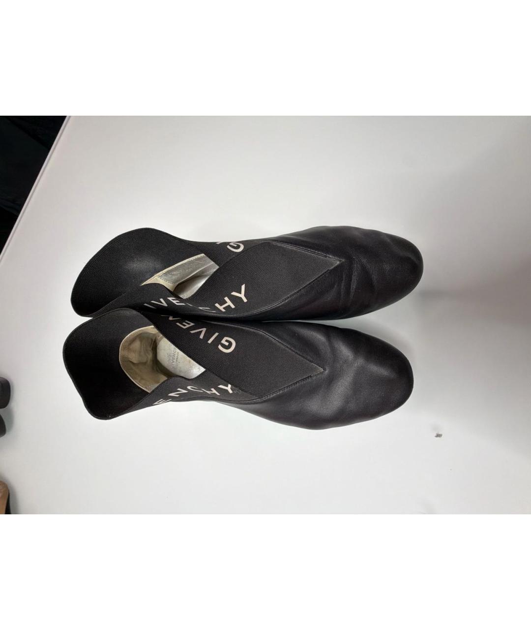 GIVENCHY Черные кожаные полусапоги, фото 2