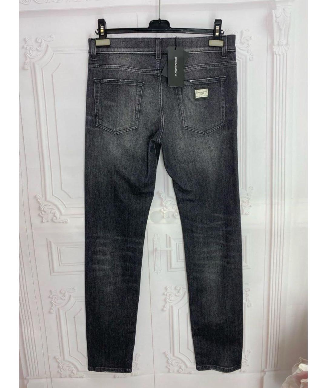 DOLCE&GABBANA Серые хлопко-эластановые джинсы скинни, фото 2