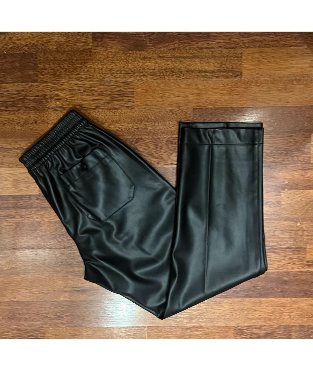 WEEKEND MAX MARA Черные полиэстеровые прямые брюки, фото 5