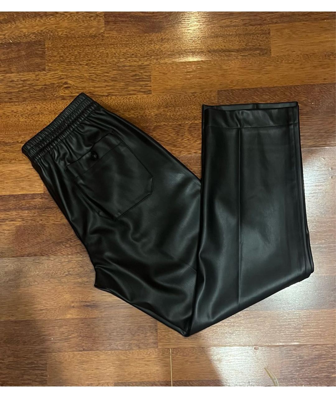 WEEKEND MAX MARA Черные полиэстеровые прямые брюки, фото 3