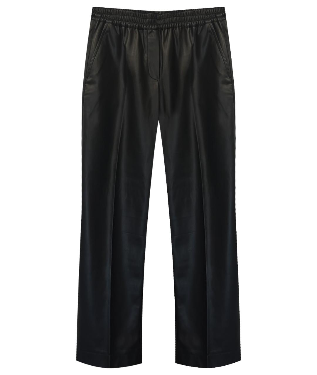 WEEKEND MAX MARA Черные полиэстеровые прямые брюки, фото 1