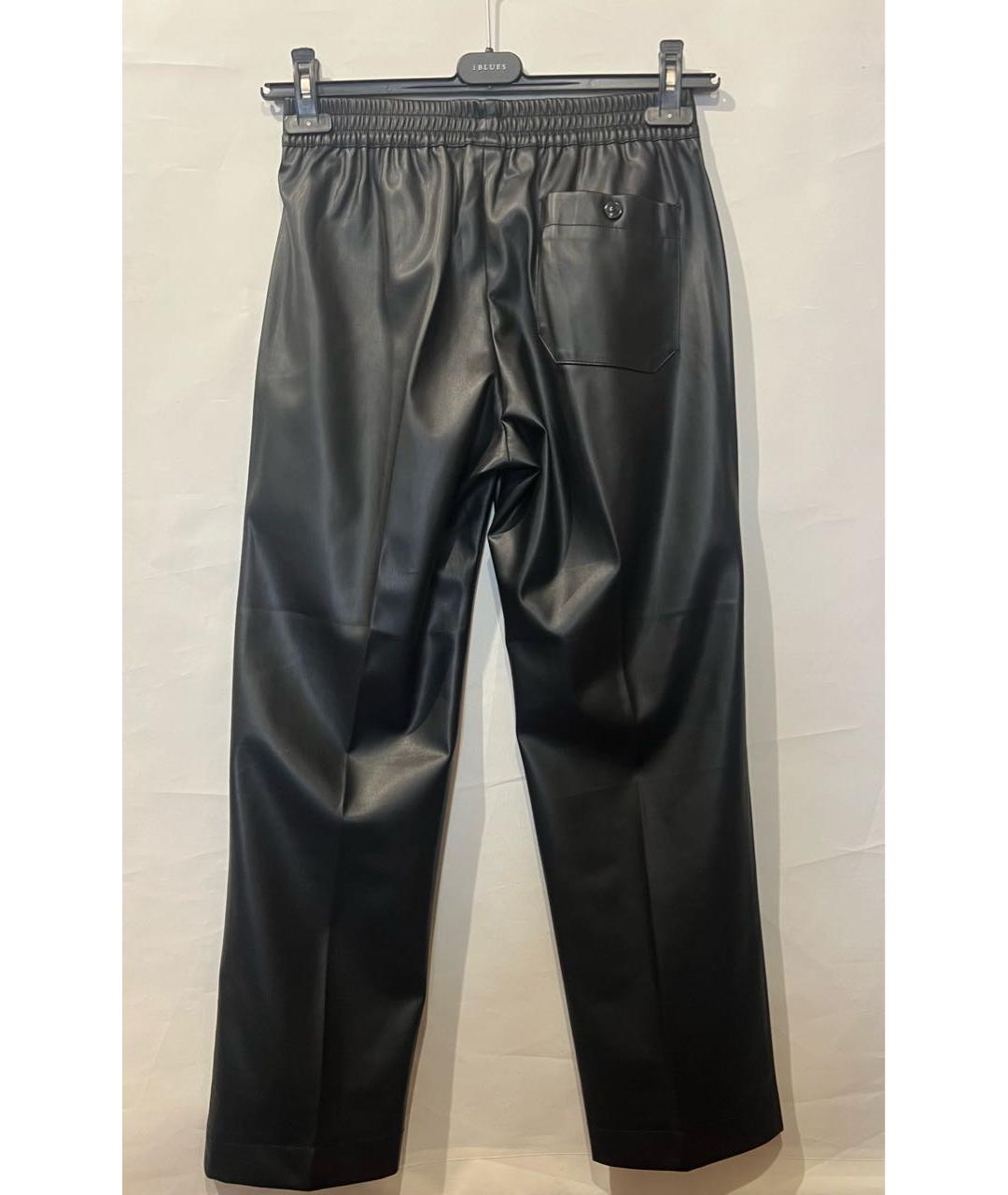 WEEKEND MAX MARA Черные полиэстеровые прямые брюки, фото 2