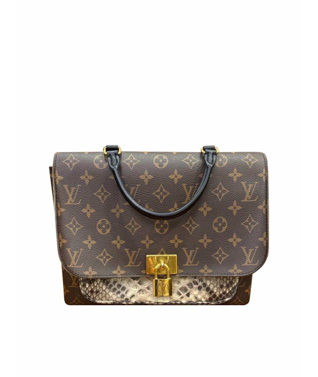 LOUIS VUITTON Коричневая сумка с короткими ручками из экзотической кожи, фото 1
