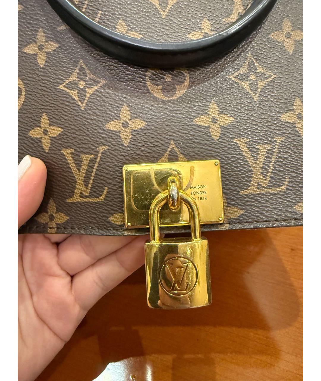 LOUIS VUITTON Коричневая сумка с короткими ручками из экзотической кожи, фото 4