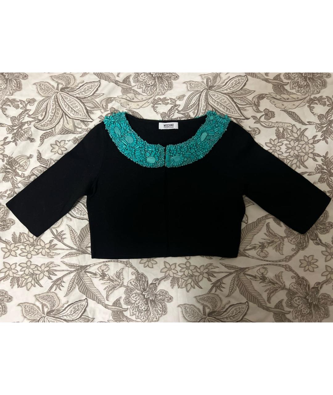 MOSCHINO Черный хлопковый жакет/пиджак, фото 8