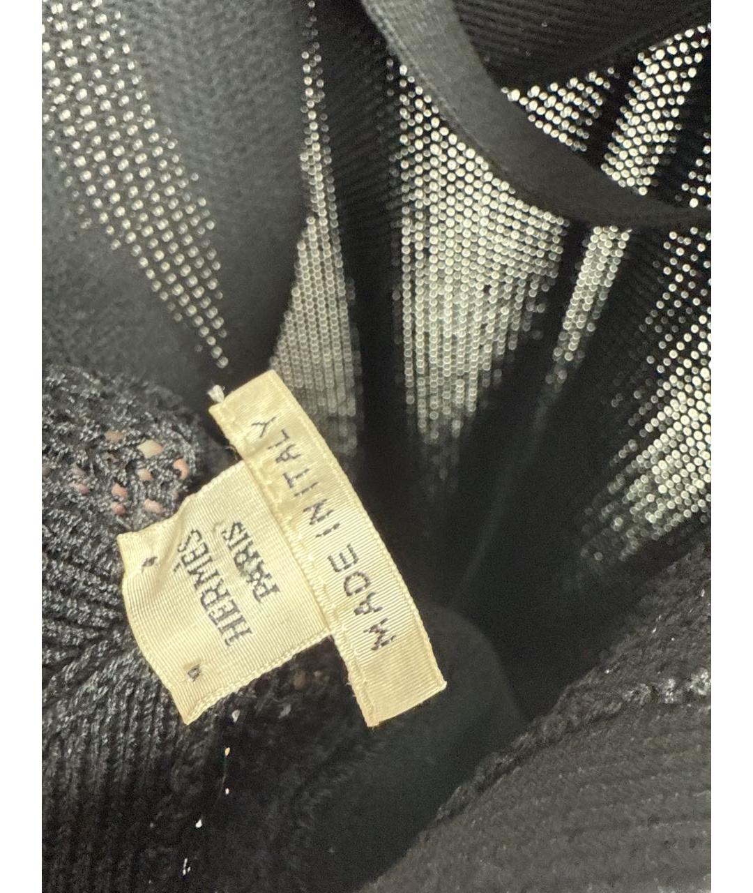 HERMES Черное шелковое платье, фото 3