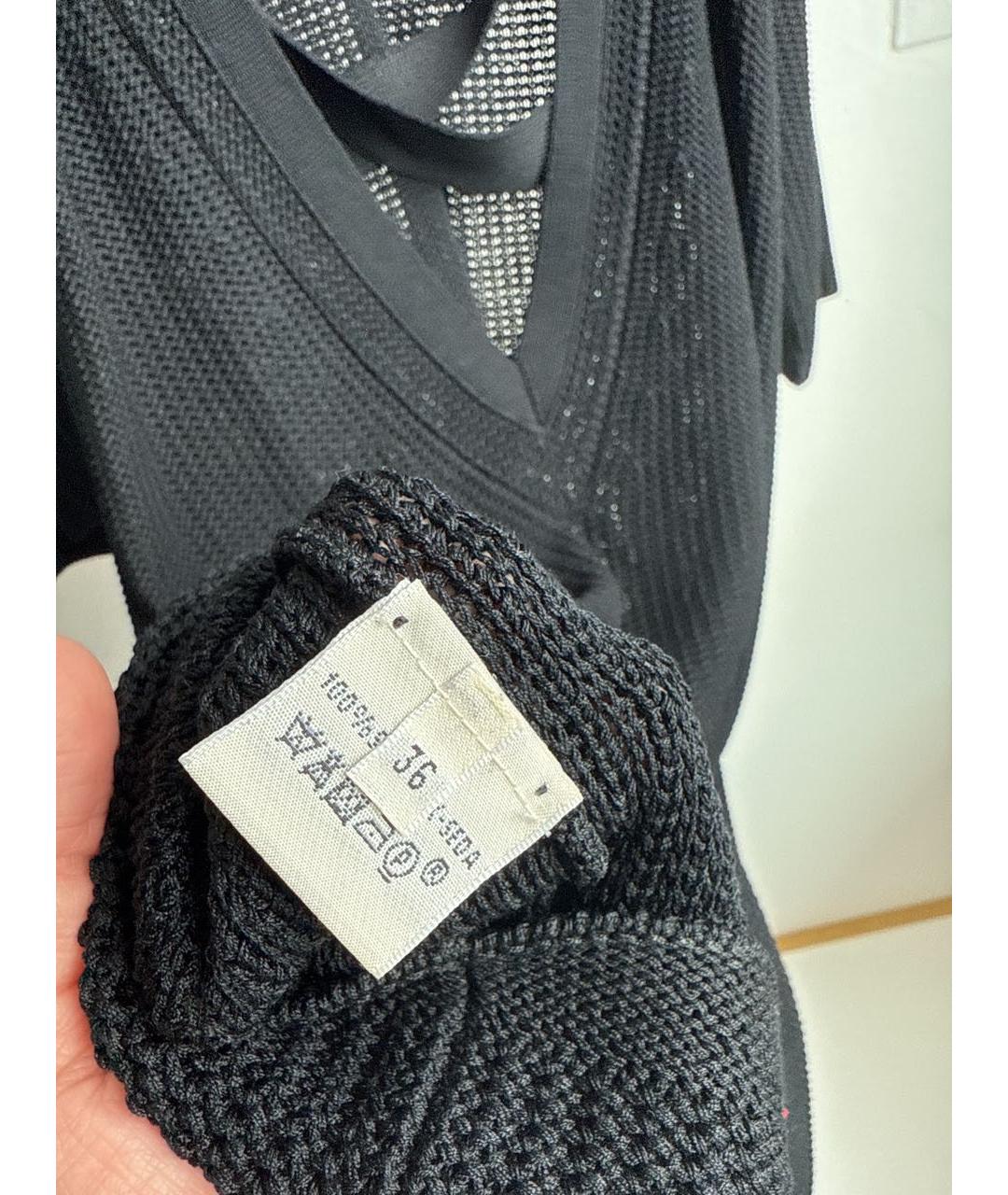 HERMES Черное шелковое платье, фото 4