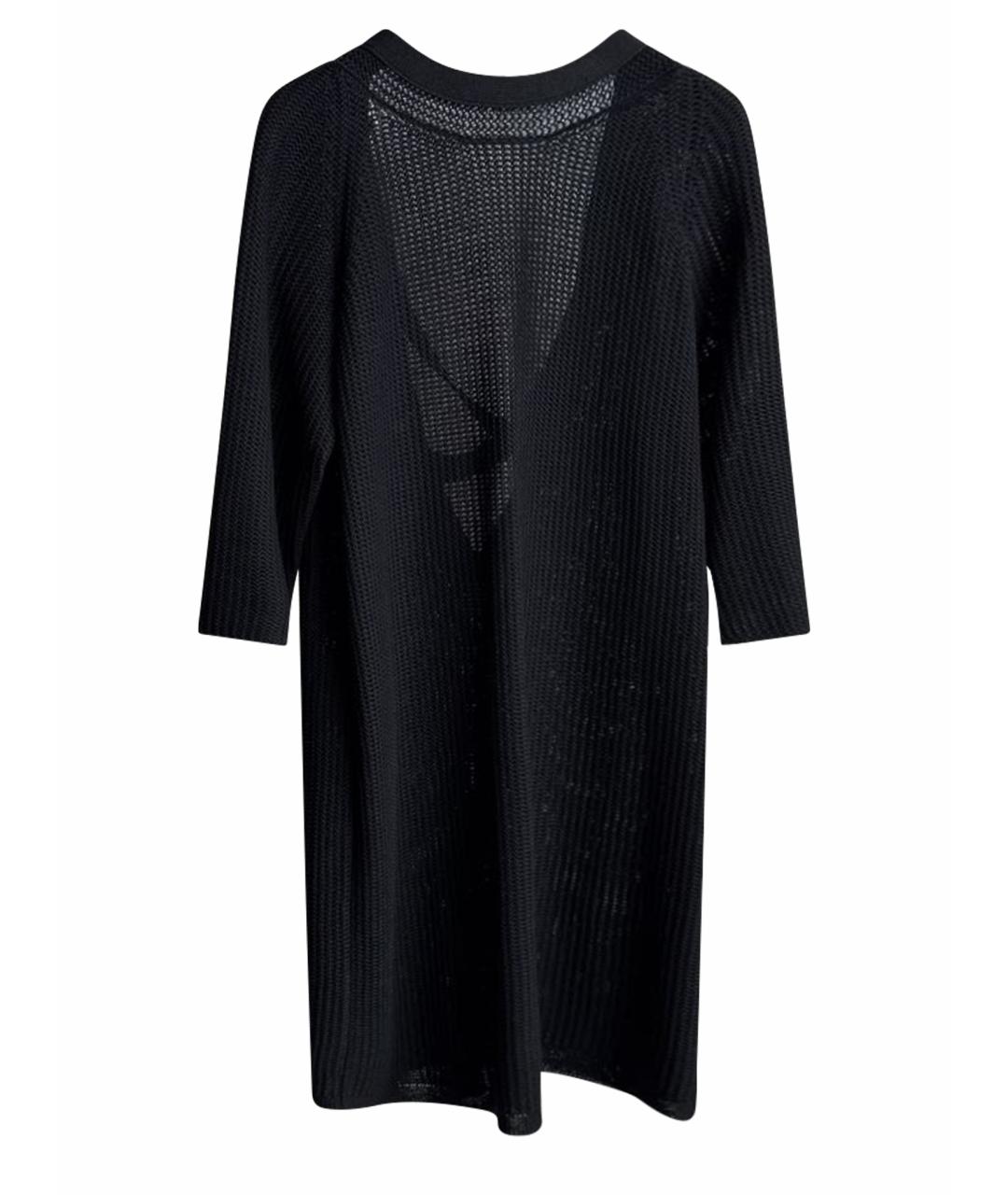 HERMES Черное шелковое платье, фото 1