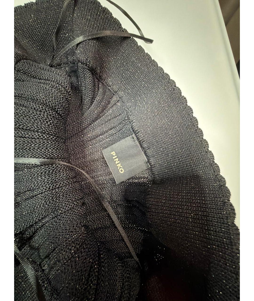 PINKO Черная вискозная юбка макси, фото 3