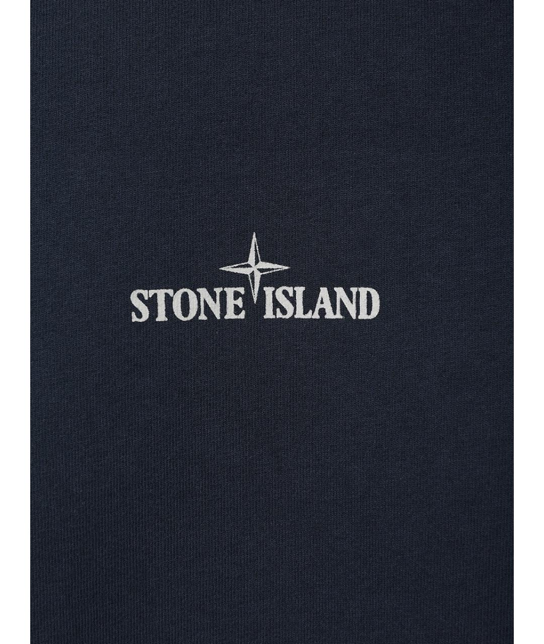 STONE ISLAND Синяя хлопковая футболка, фото 6