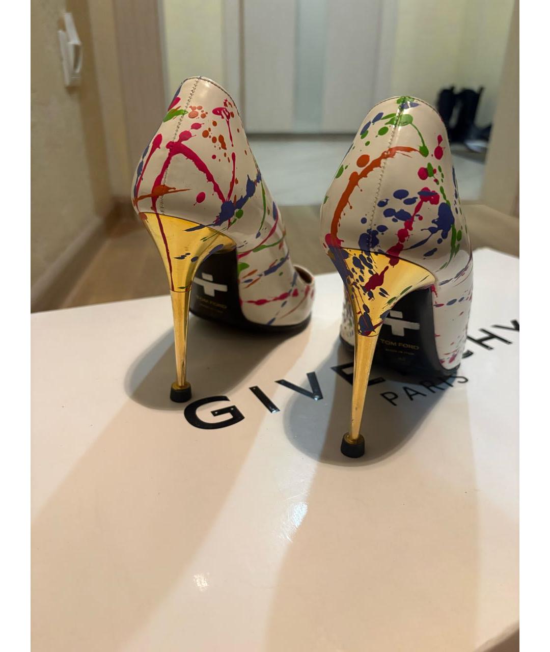 TOM FORD Белые кожаные туфли, фото 4