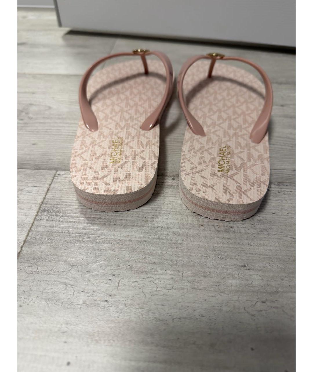 MICHAEL KORS Розовые резиновые шлепанцы, фото 4