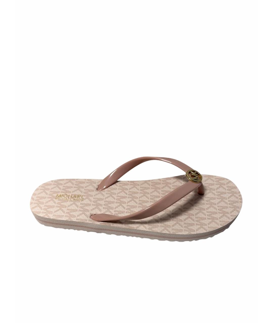 MICHAEL KORS Розовые резиновые шлепанцы, фото 1