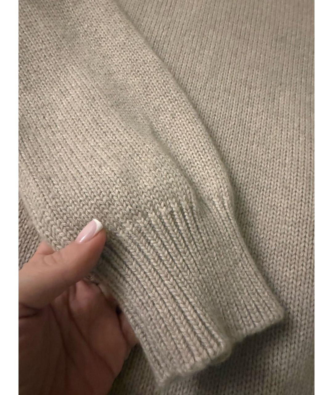 'S MAX MARA Бежевый шерстяной джемпер / свитер, фото 7