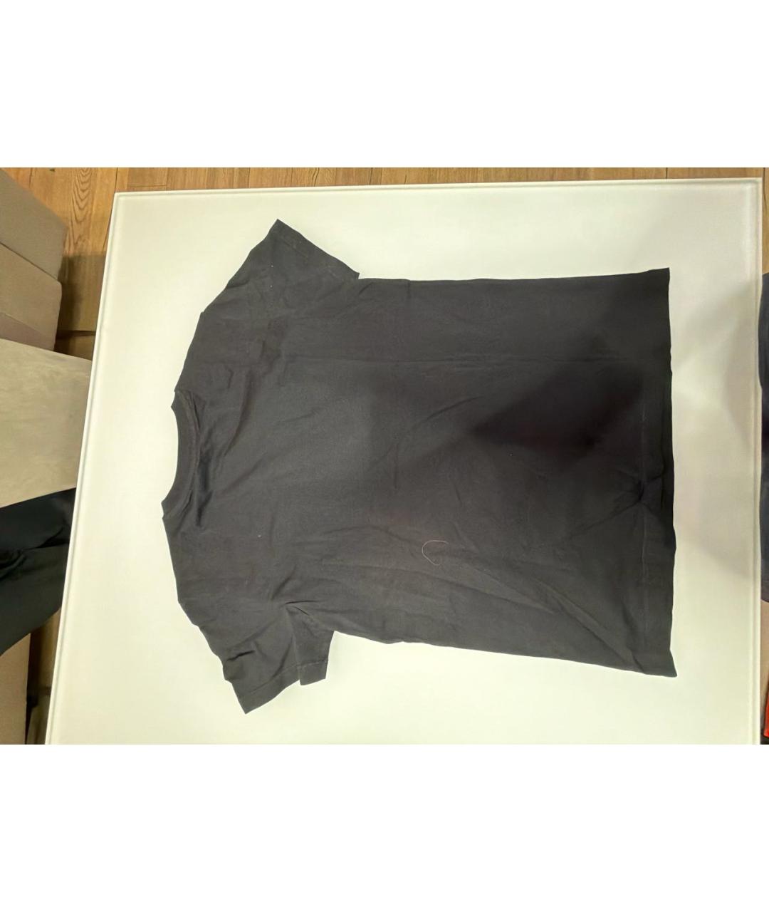 BALMAIN Черная хлопковая футболка, фото 2