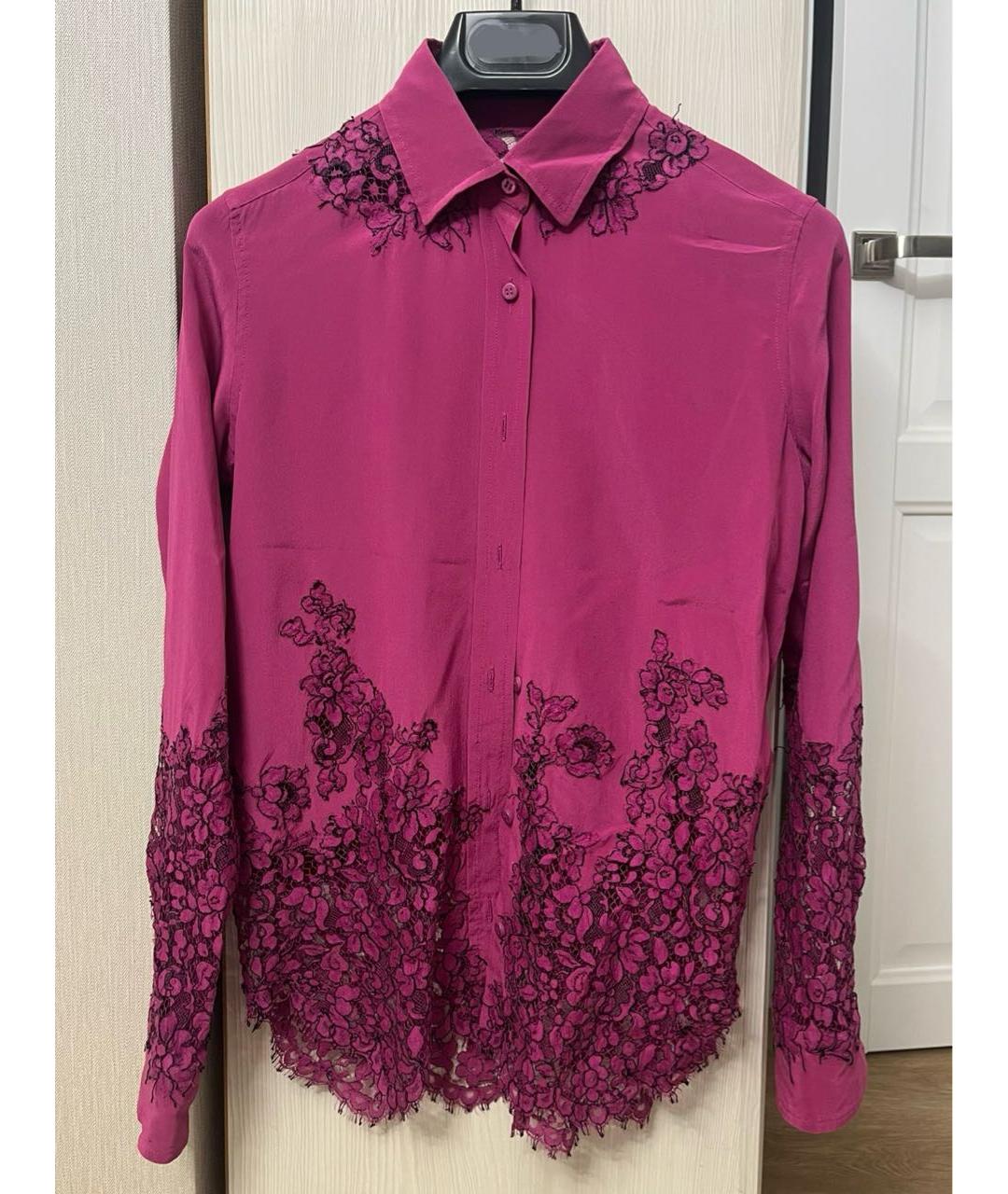 ERMANNO SCERVINO Фуксия шелковая блузы, фото 7
