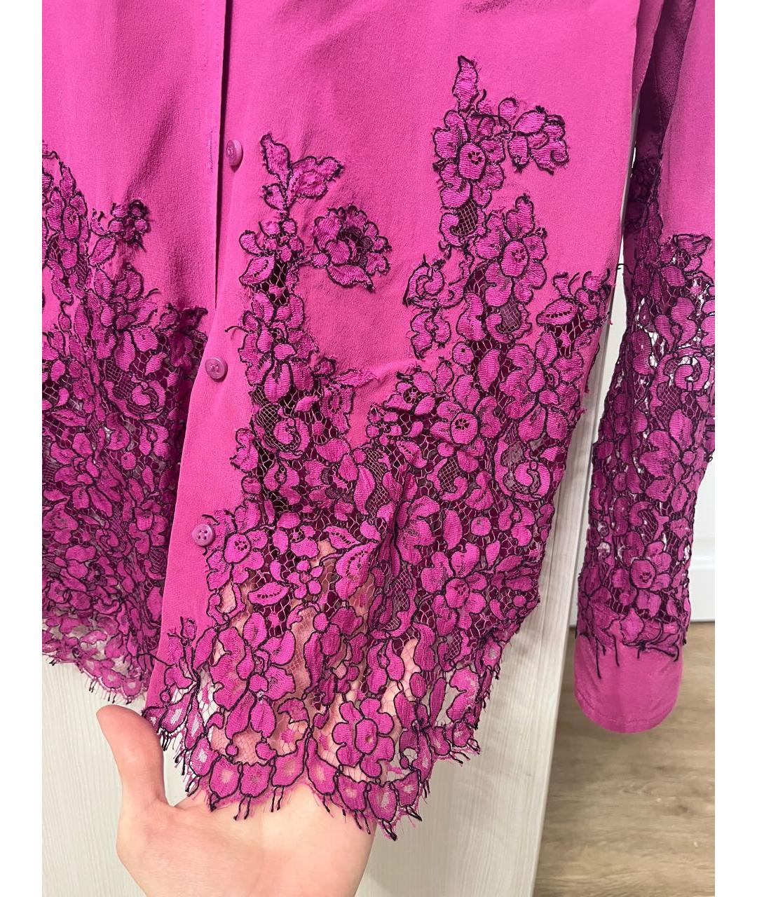 ERMANNO SCERVINO Фуксия шелковая блузы, фото 4
