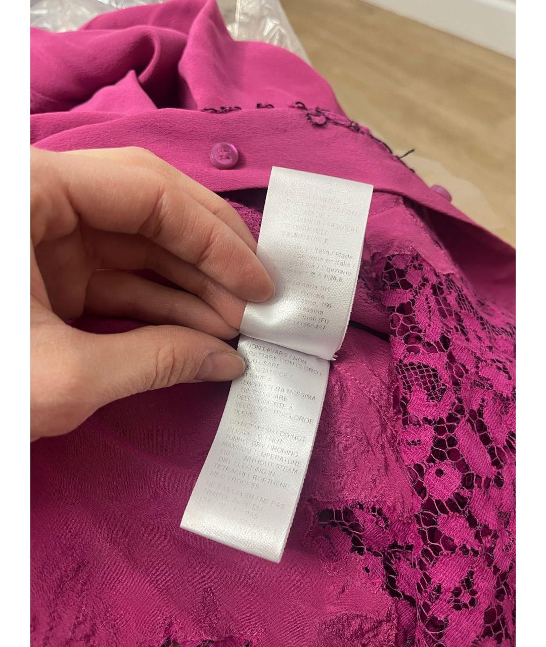 ERMANNO SCERVINO Фуксия шелковая блузы, фото 6