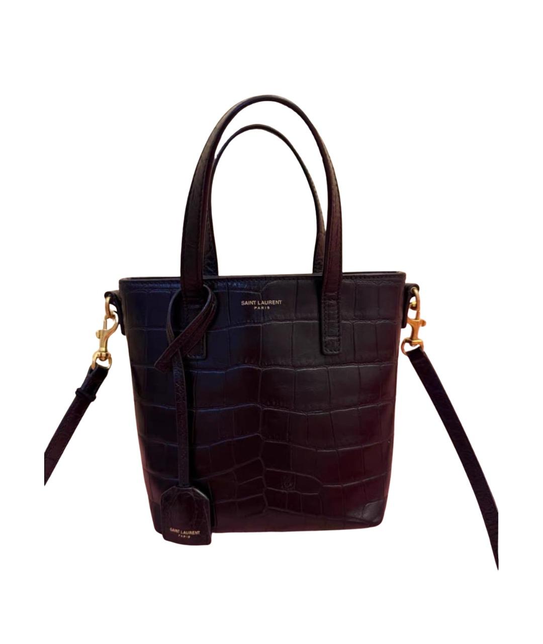 SAINT LAURENT Кожаная сумка с короткими ручками, фото 1