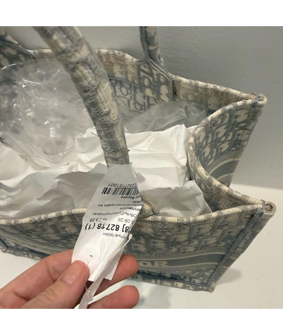 CHRISTIAN DIOR Серая сумка тоут, фото 4