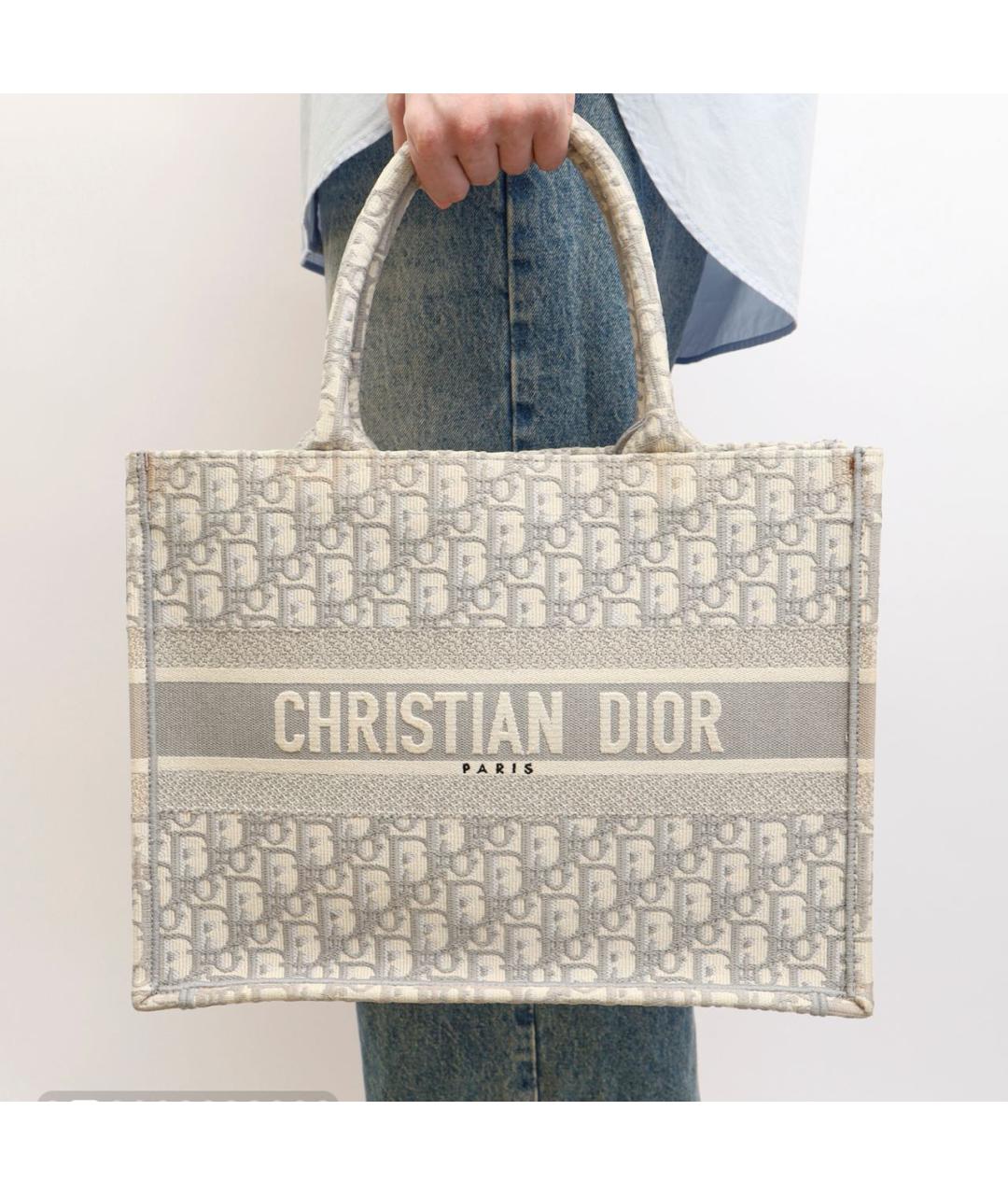 CHRISTIAN DIOR Серая сумка тоут, фото 6