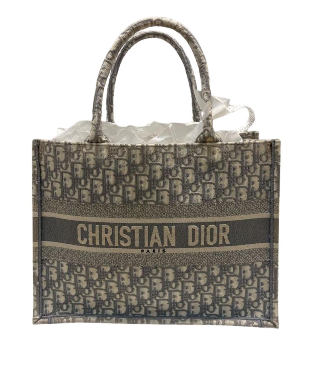 CHRISTIAN DIOR Серая сумка тоут, фото 1