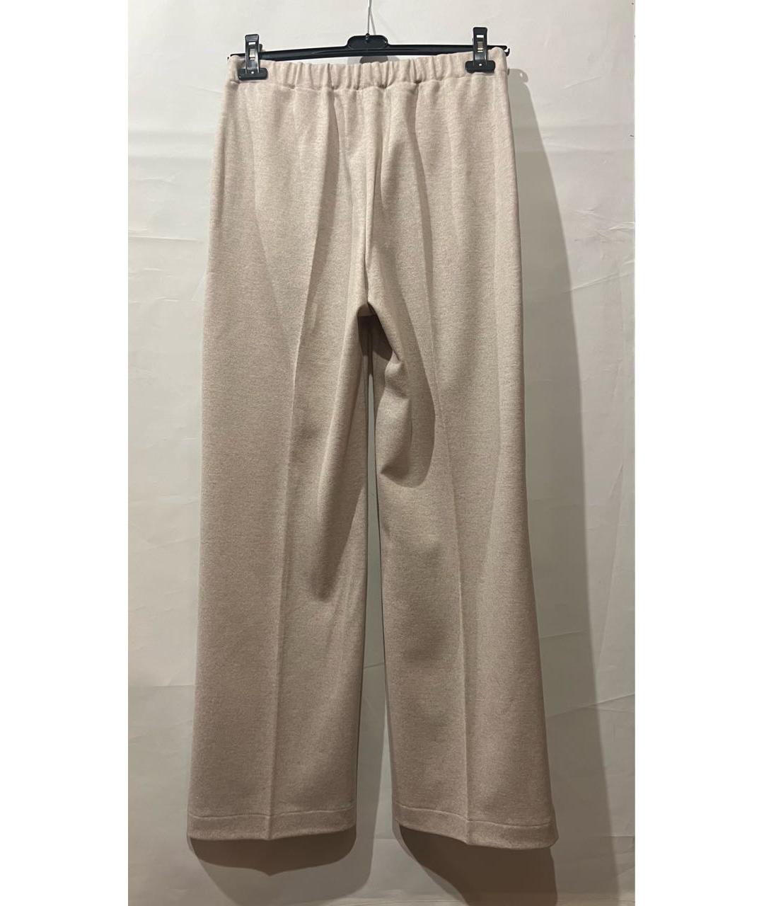 WEEKEND MAX MARA Бежевые шерстяные брюки широкие, фото 2