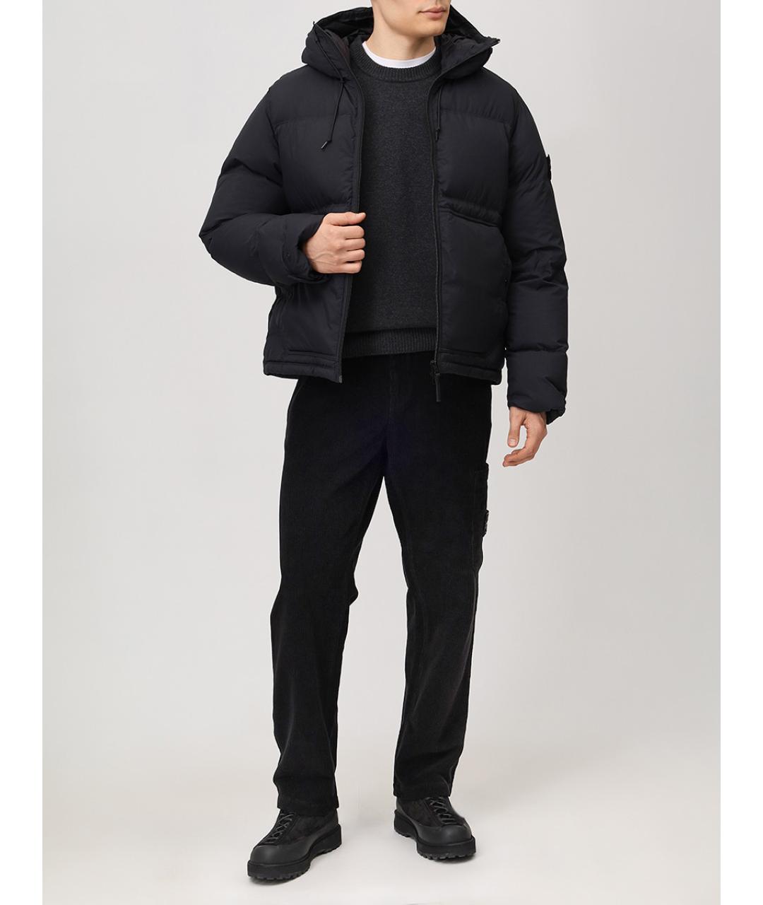 STONE ISLAND Черная полиамидовая куртка, фото 2
