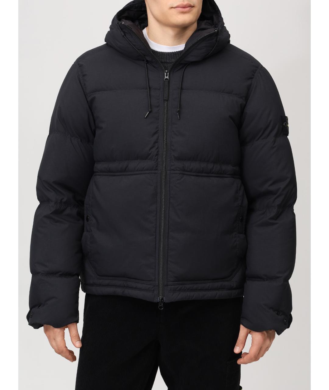 STONE ISLAND Черная полиамидовая куртка, фото 4