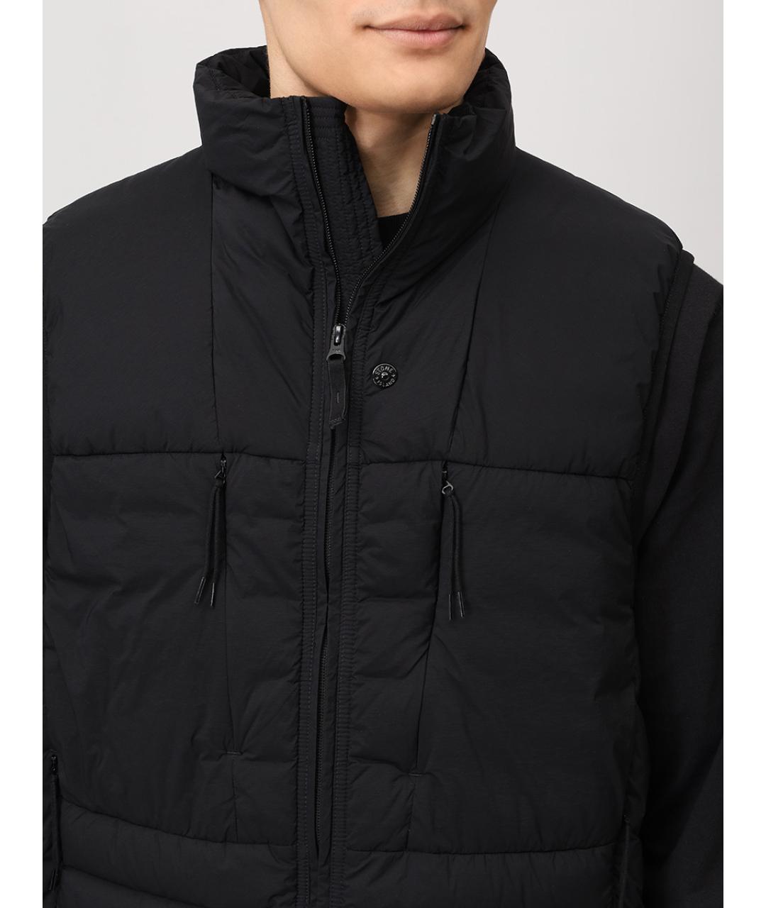 STONE ISLAND Черный полиамидовый жилет, фото 5