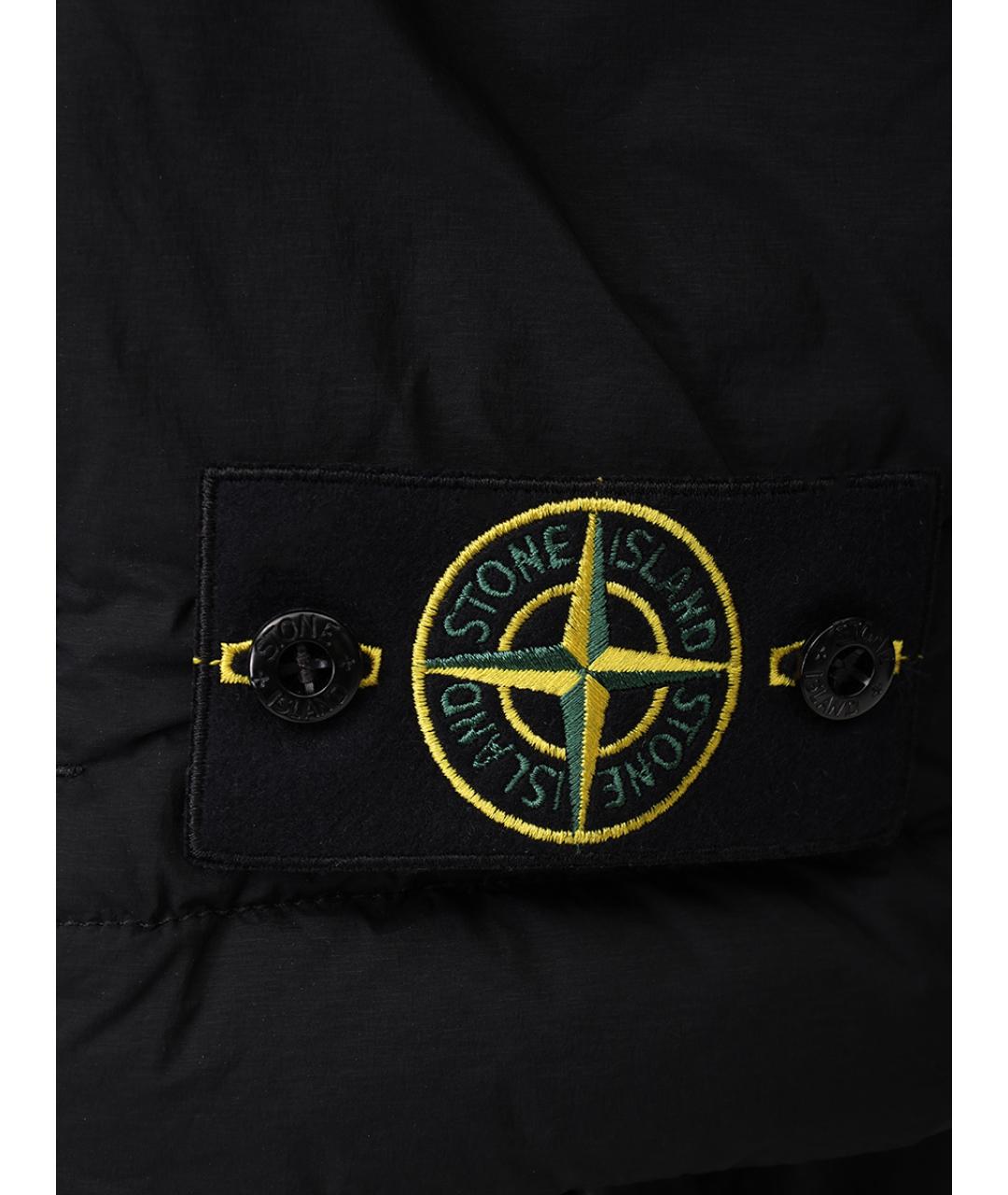 STONE ISLAND Черный полиамидовый жилет, фото 6