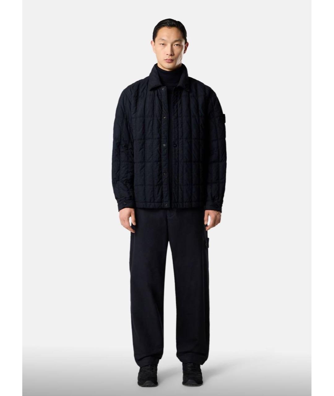 STONE ISLAND Темно-синяя полиамидовая куртка, фото 7