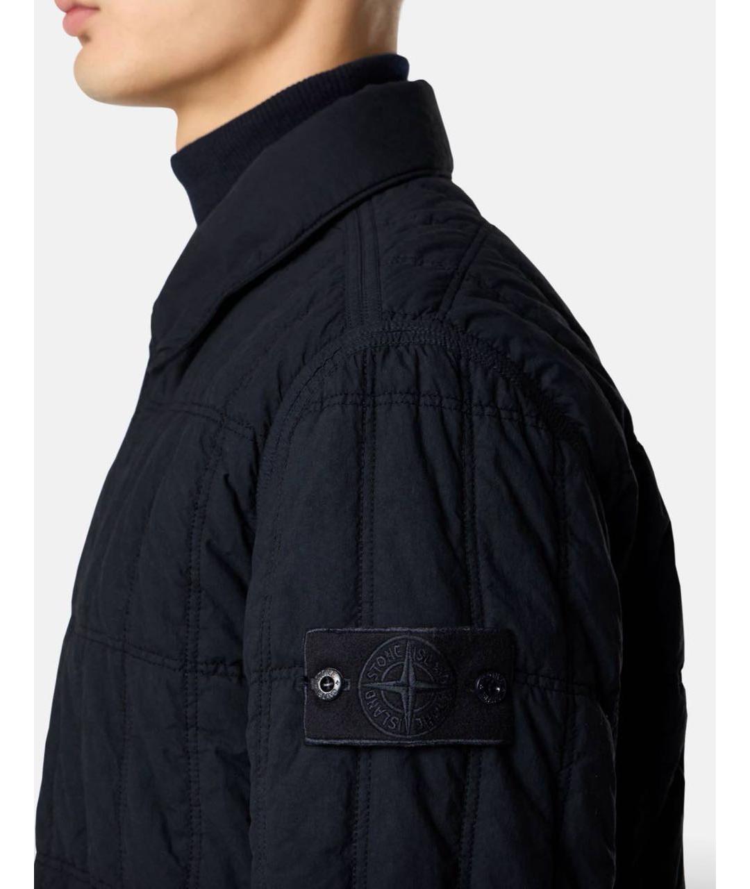 STONE ISLAND Темно-синяя полиамидовая куртка, фото 5