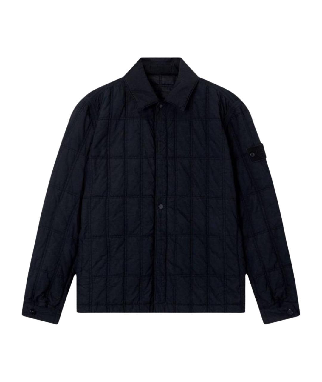 STONE ISLAND Темно-синяя полиамидовая куртка, фото 1