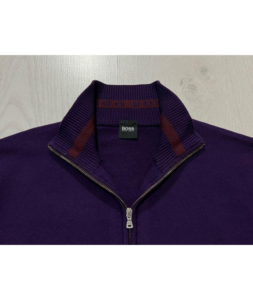 HUGO BOSS Фиолетовый шерстяной джемпер / свитер, фото 3