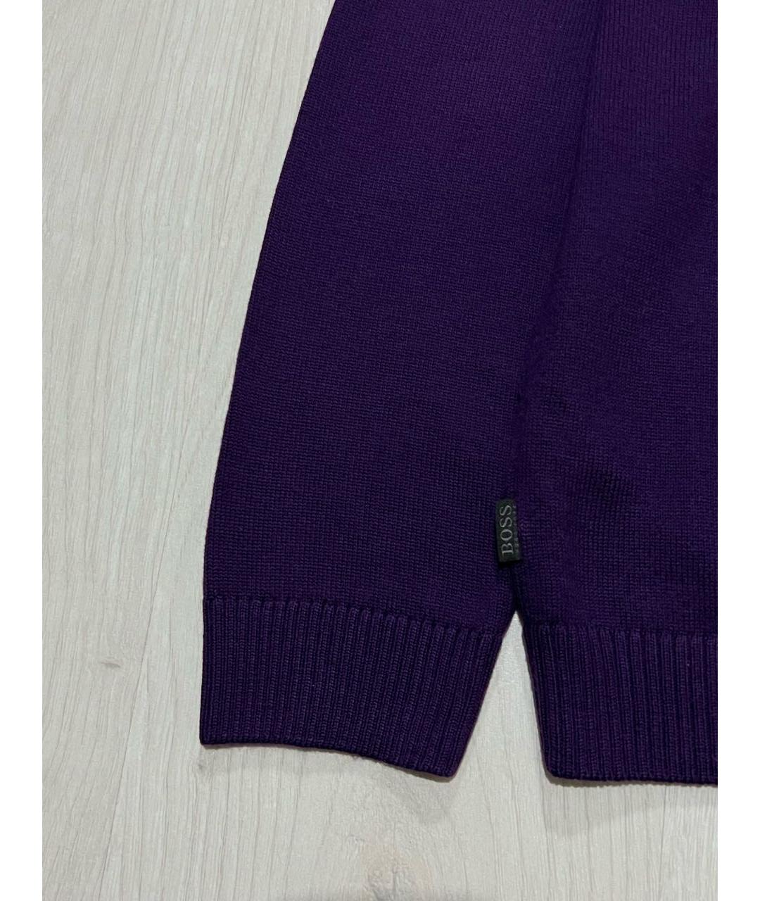 HUGO BOSS Фиолетовый шерстяной джемпер / свитер, фото 6