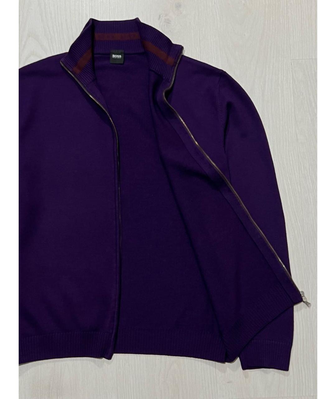 HUGO BOSS Фиолетовый шерстяной джемпер / свитер, фото 5