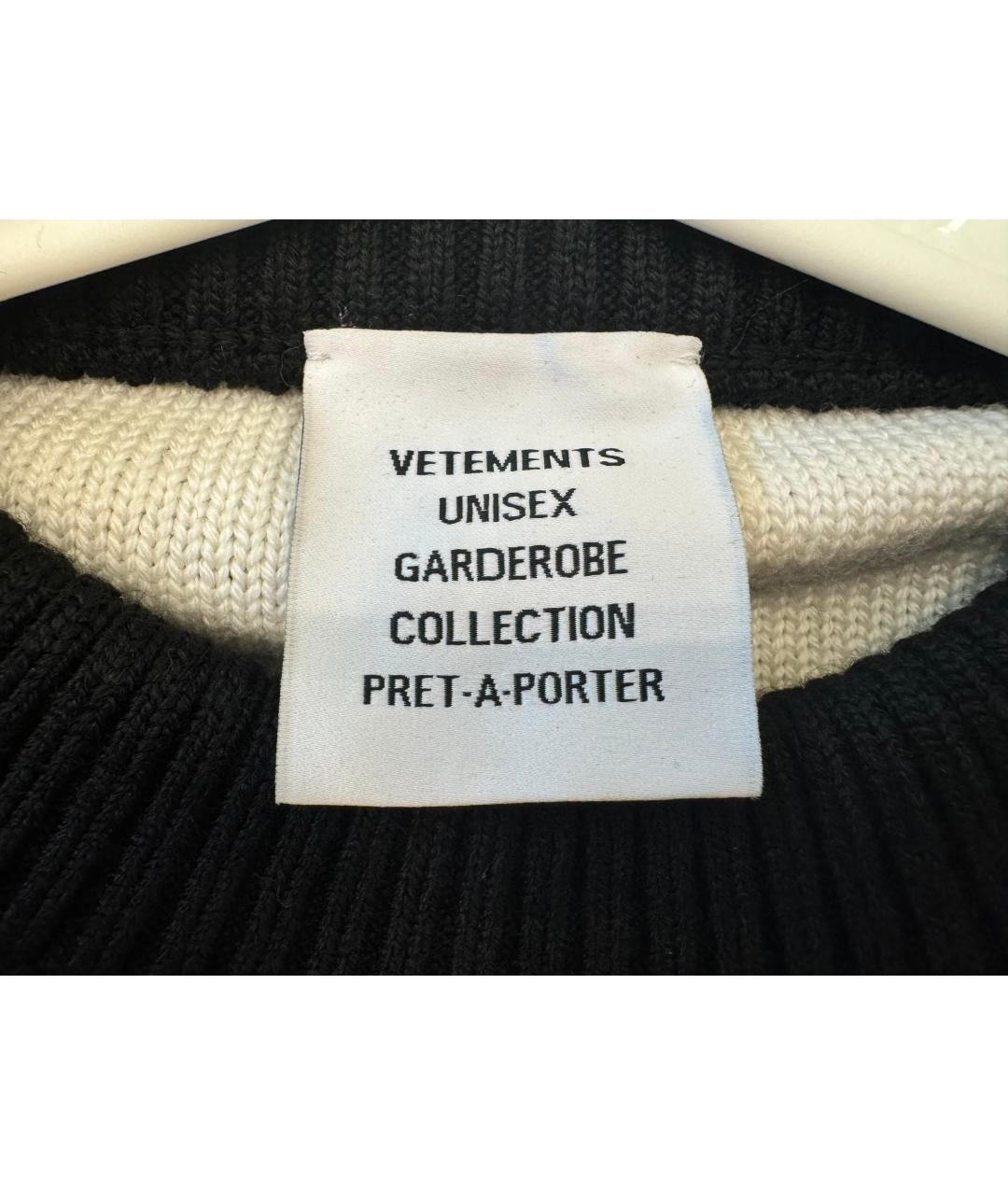 VETEMENTS Черный шерстяной джемпер / свитер, фото 7