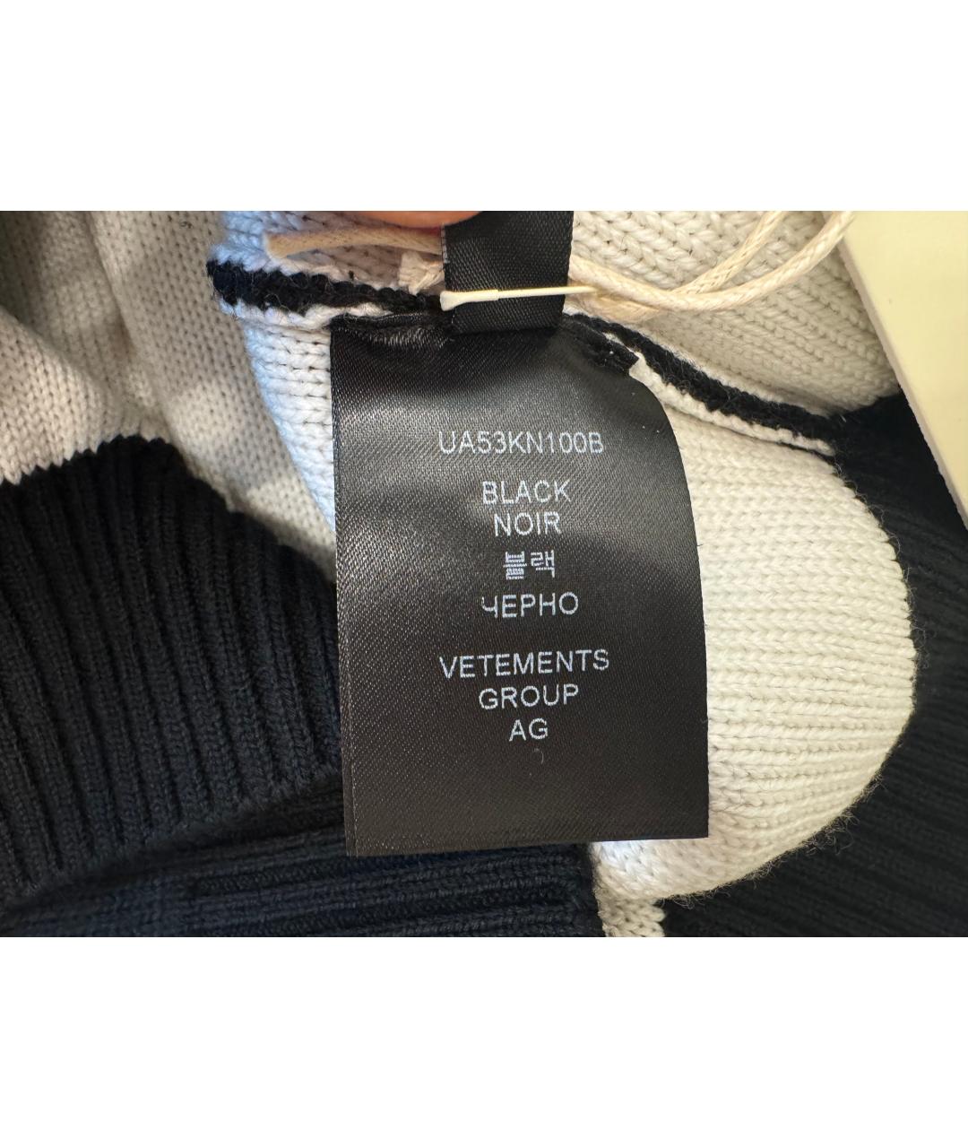 VETEMENTS Черный шерстяной джемпер / свитер, фото 8